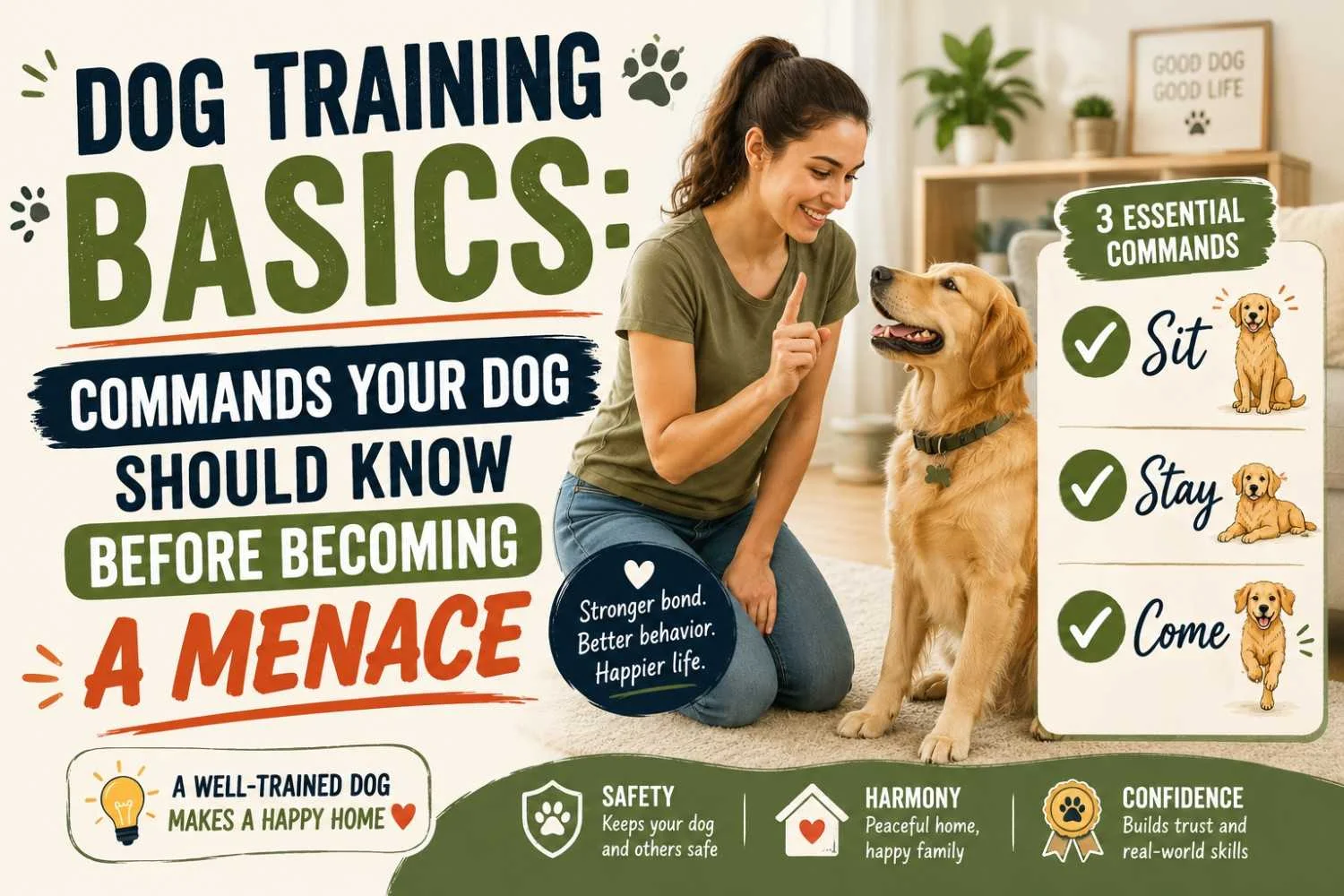 Dog Training Basics: Commands Your Dog Should Know Before Becoming a Menace