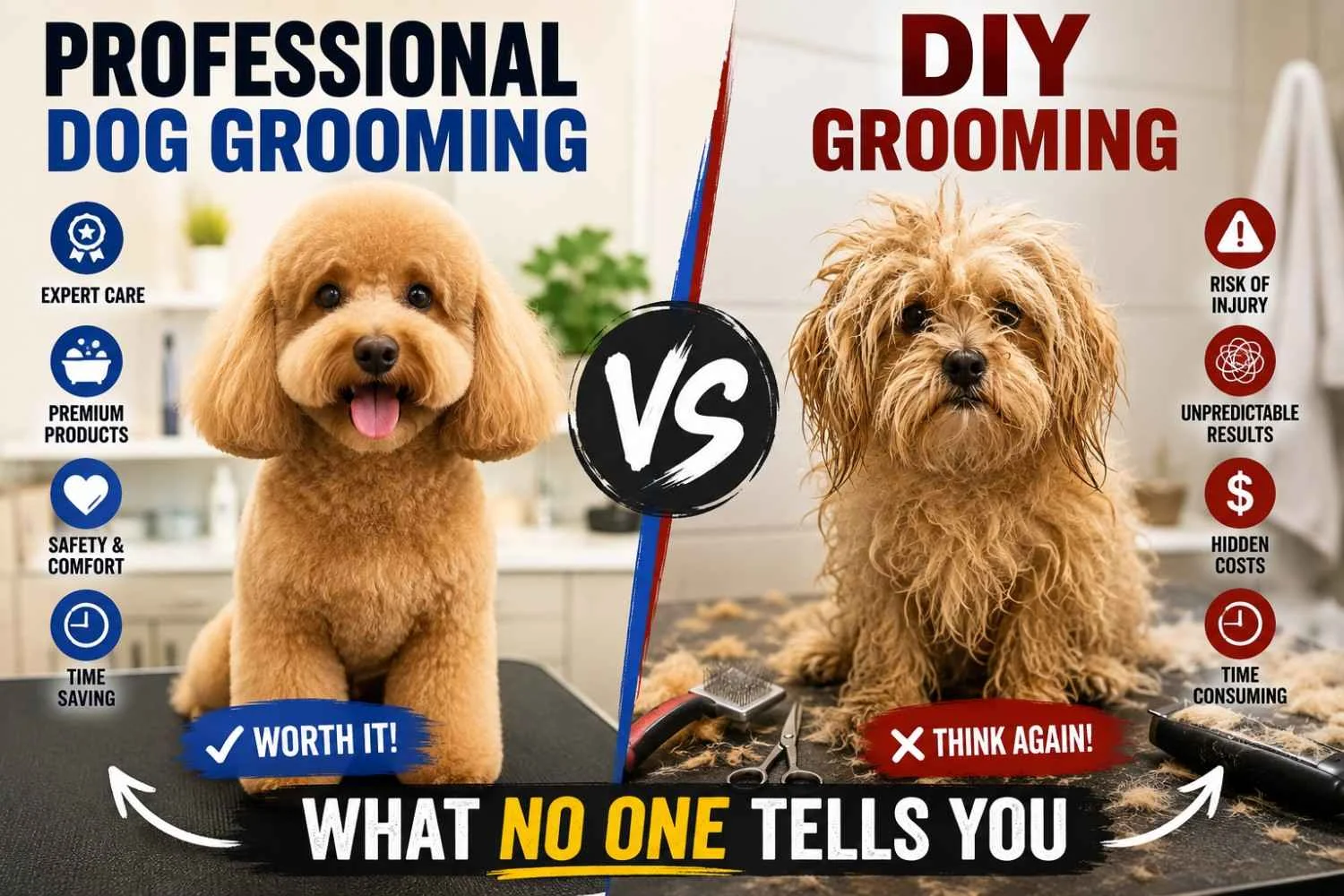 Professional Dog Grooming vs DIYGrooming: What No One Tells You